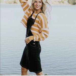 NWT Roolee denim jumper overall dress